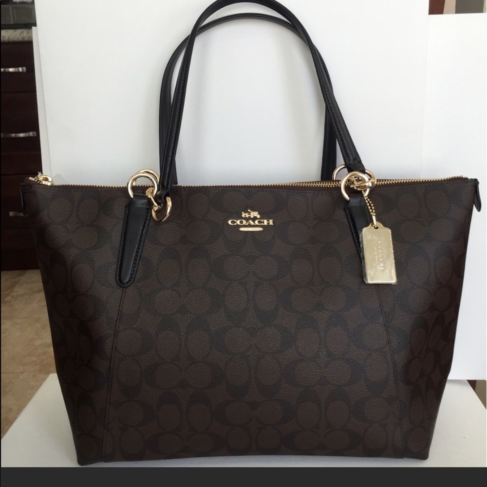 NWT!!!! Coach Signature Ava Tote in Brown/Black..